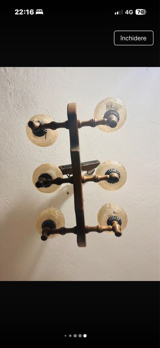 Candelabru lemn masiv
