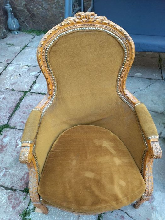 Консоль с инкрустацией, Румыния, красное дерево.