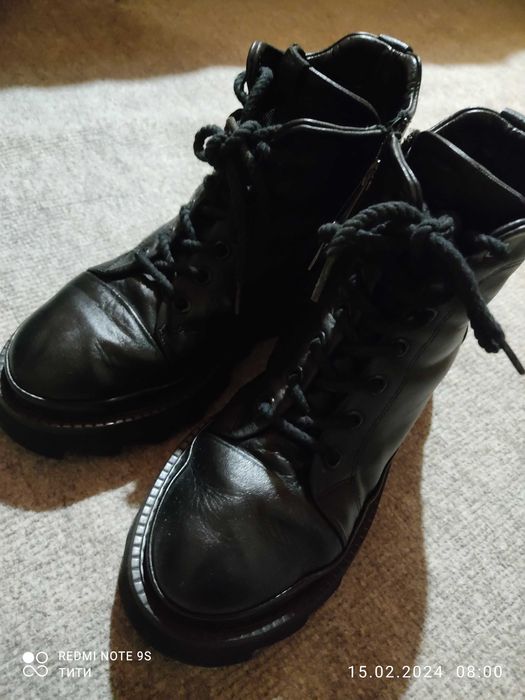 Кожени боти Aquamarine