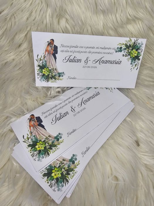 Invitații evenimente / invitații botez / invitații nunta / plicuri bani / marturii magnetice botez - LA COMANDA