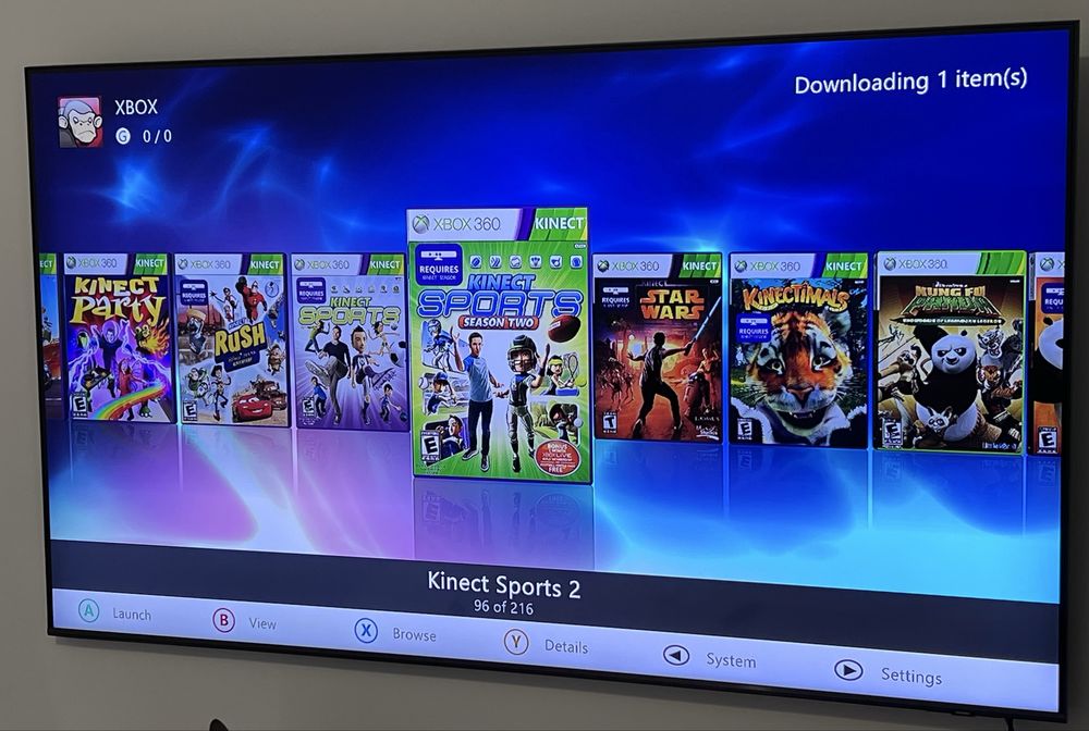 216 JOCURI - Consola Microsoft XBOX 360 SLIM E 1TB KINECT MODAT RGH3