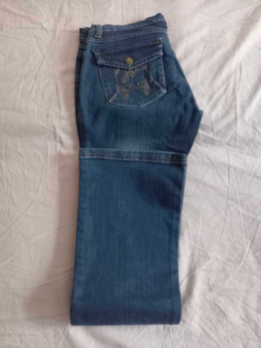 Jeans blugi dama Miss A Premiere talie 37cm lungime ext 98cm grosi