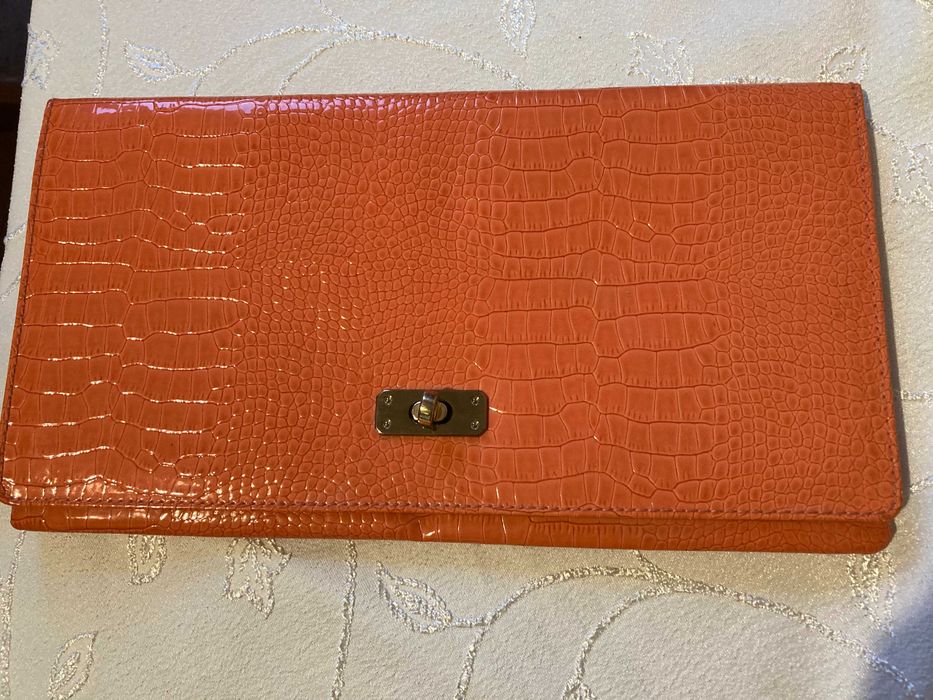 Дамска ретро чанта H&M оранжева / Чанта лъч H&M/ оранжева чантичка