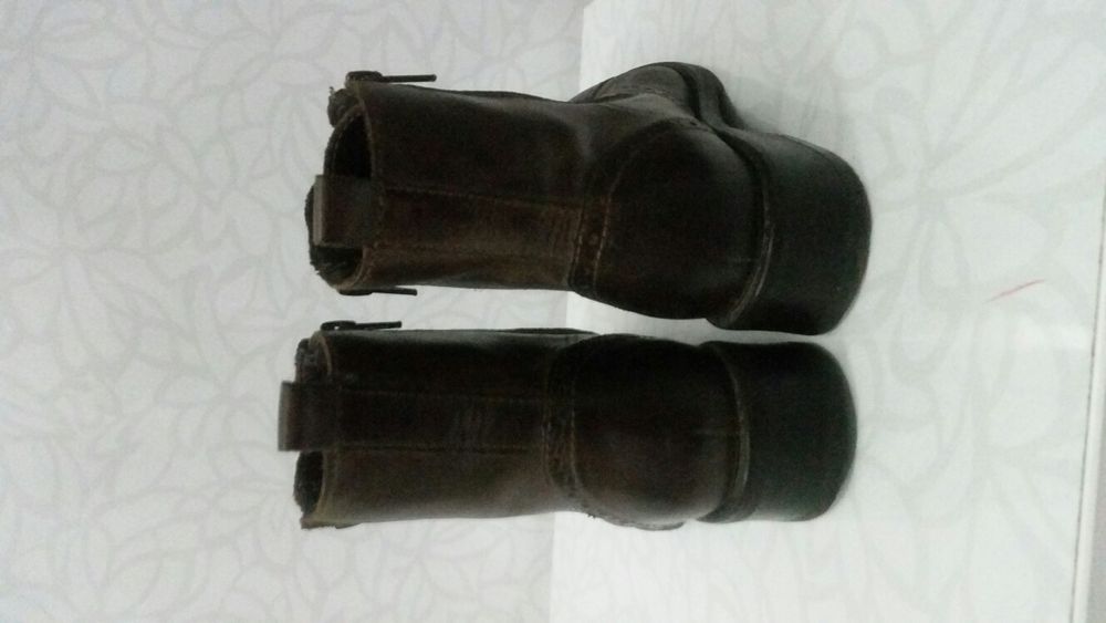 Botine ghete bocanci noi piele naturala.maro inchis 37 superbi