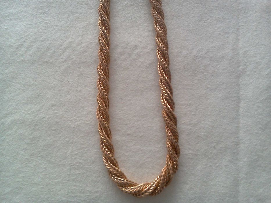 Lant gros, colier metal nobil placat Aur, Marcat, model deosebit