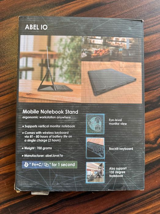 Калъф с клавиатура/поставка за преносим компютър до 13" ABEL IO