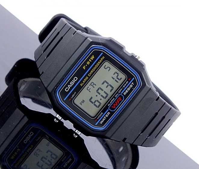 Casio F-91W-1.Оригинален Часовник Касио F-91W QQ Класически Модели Q&Q