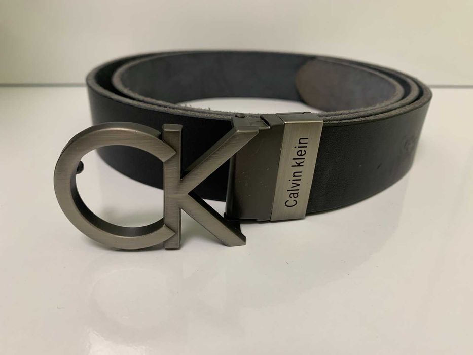 Нов мъжки колан от естествена кожа Calvin Klein 110см