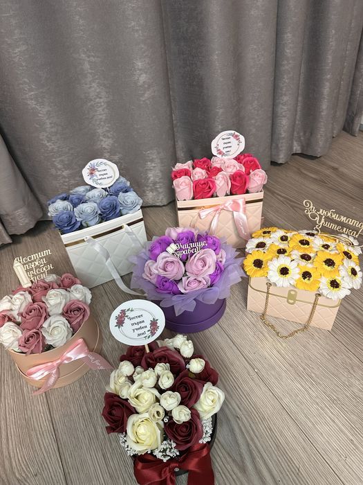 Ръчноизработени подаръчета от сапунени рози