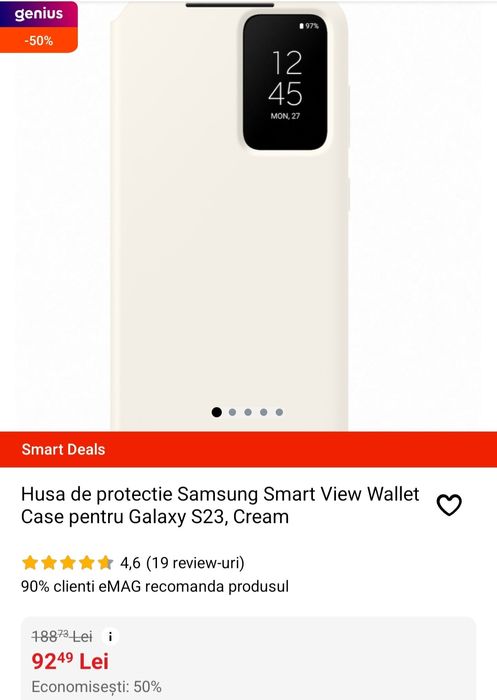 Husă Smart View Samsung Galaxy S23 - Sigilată - Super Preț !