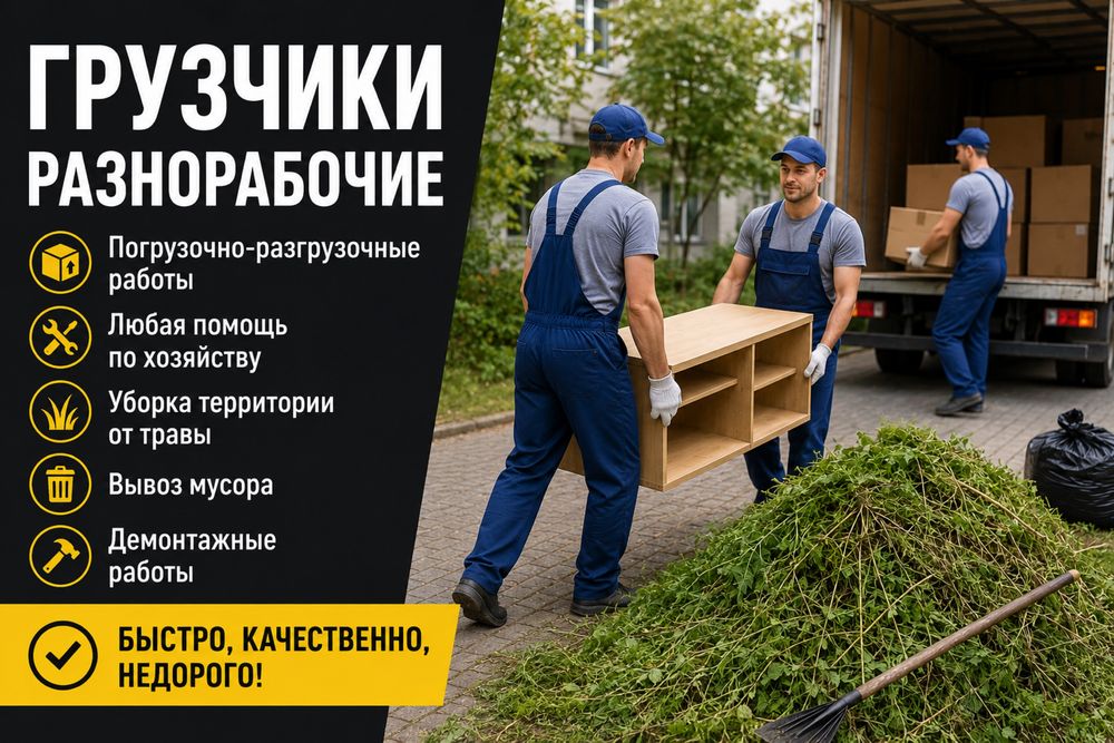 Грузчики Разнорабочие