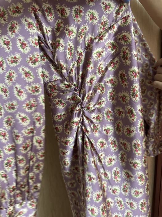 Zara плате и Платье атласное французкая длина