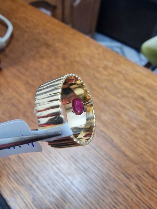 ‼️Златен Пръстен с Натурален РУБИН‼️- Заложна къща Галерия 65