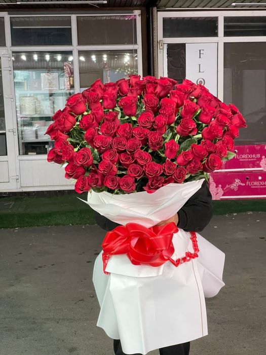 Доставка роз за 60 минут Алматы | 25 / 51 / 101 роза