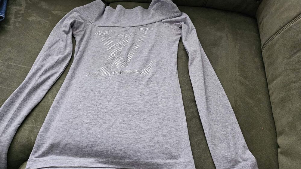 Чисто нови дънки чарлстон, сива блуза