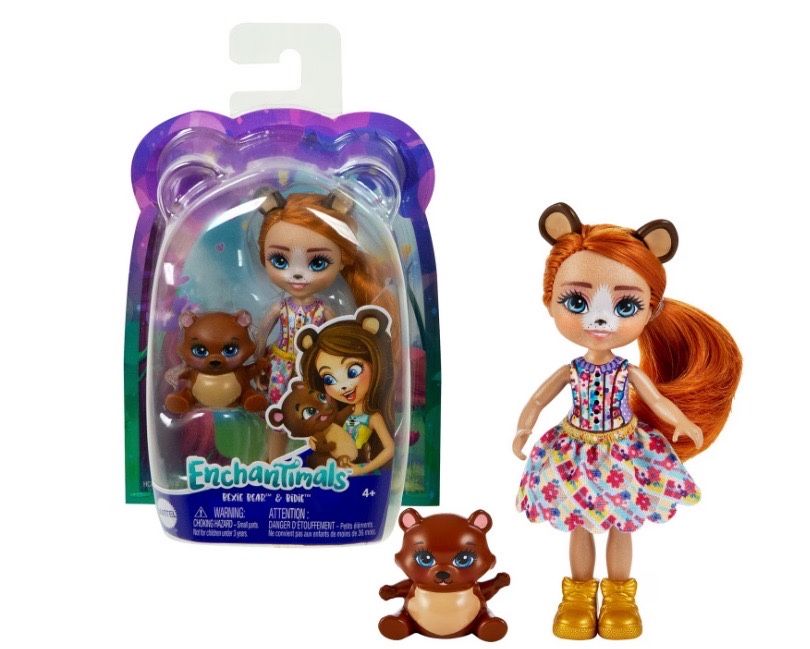 Papusa Enchantimals (Bexie Bear & Bidie) noua in ambalaj (+4 ani)
