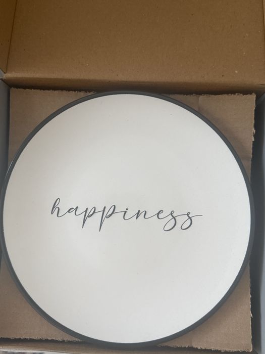 Набор десертных тарелок с принтом Счастье