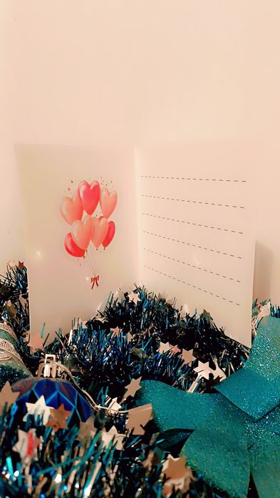 Felicitare de Crăciun Mozaic cu Diamante Model Floral cu Stea Albastră