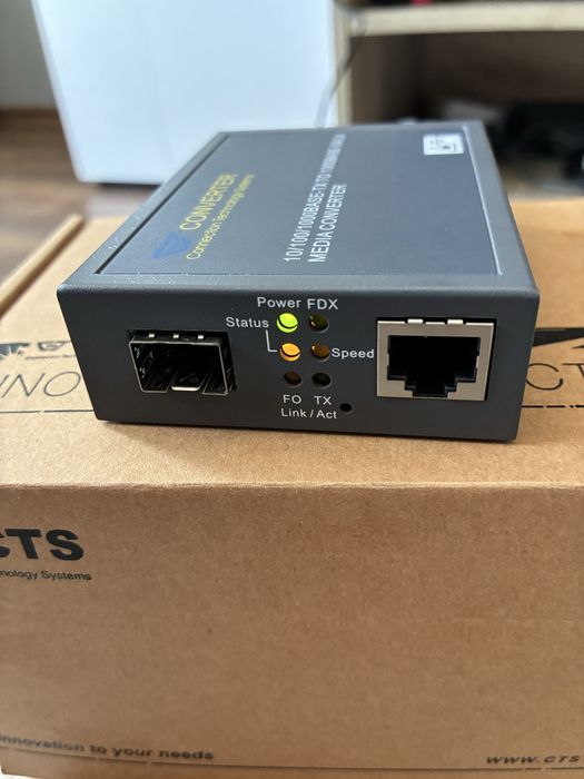 Нови Gigabit Медия Конвертори CTS (SFP към RJ45) + Захранване