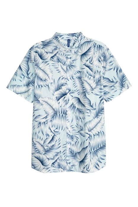 H&M - 7 camasi maneca scurta, bumbac mar.S/M (talie=100) noi, eticheta