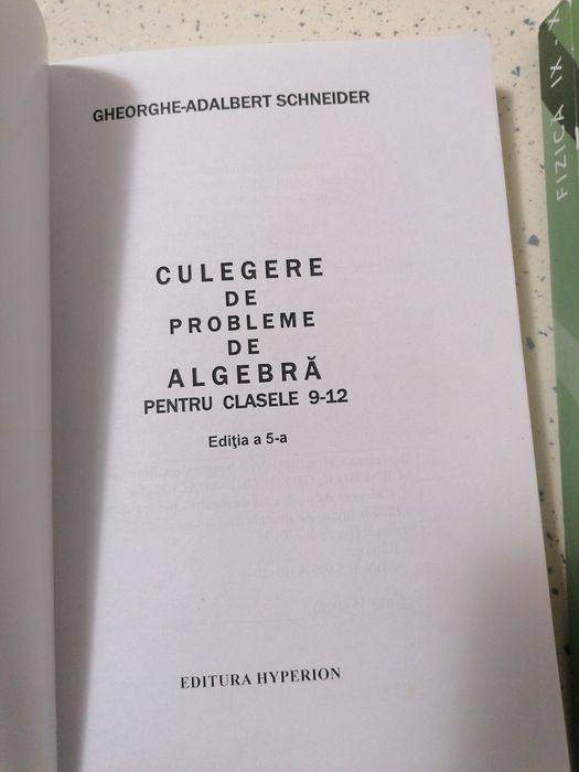 3 Culegeri pentru bacalaureat de algebra, limba romana și probleme de