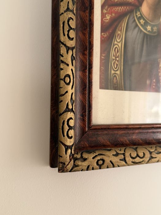 Icoana religioasa veche litografie