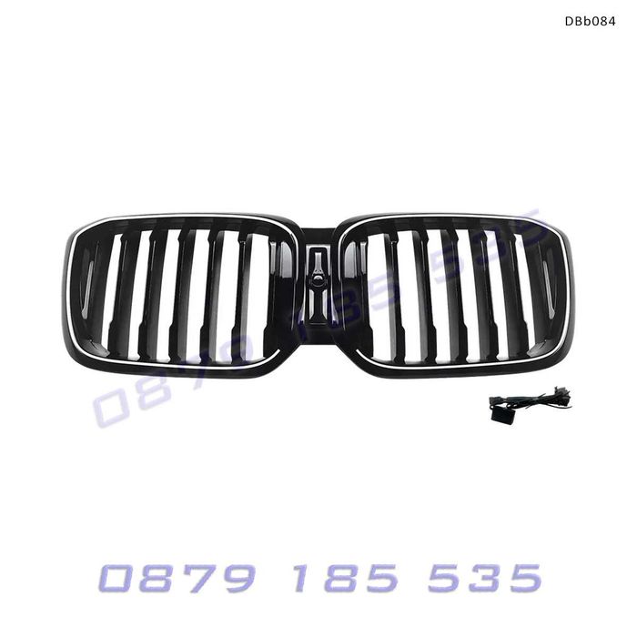 Светещи LED бъбреци BMW G01 G02 LCI черен гланц DBb084 тунинг предни решетки за бмв х3 х4 фейслифт
