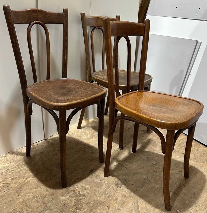 9 buc Scaun Vintage din Lemn Stil Thonet; Scaune