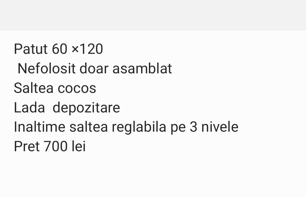 Patuț pentru copii