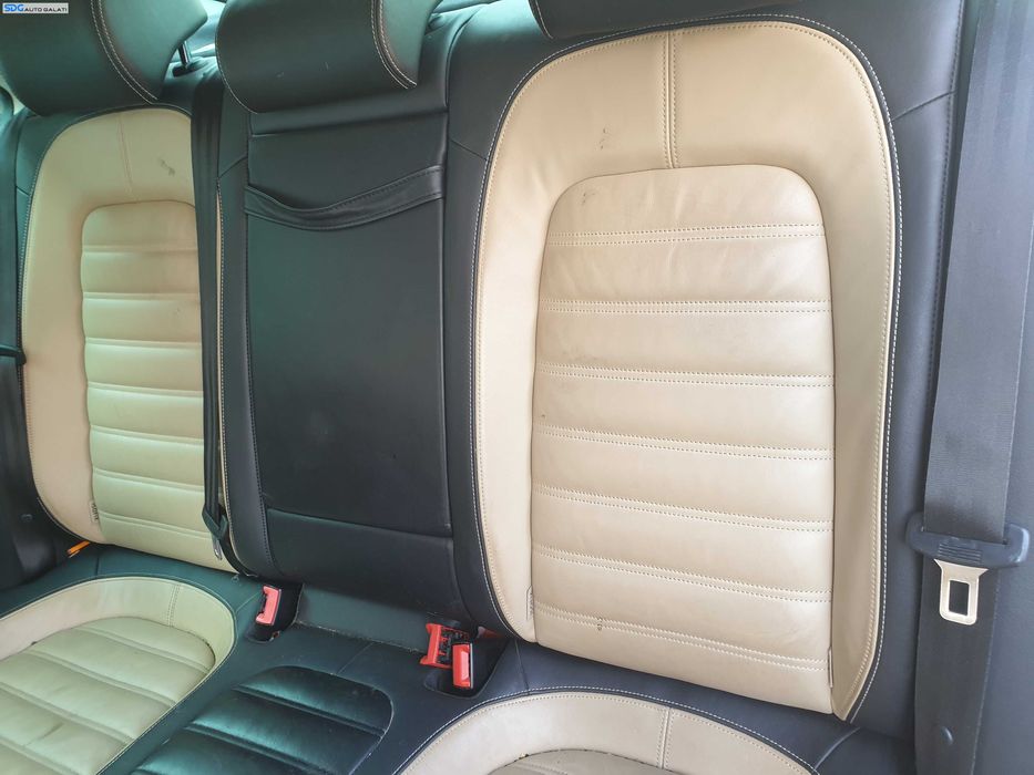Interior Piele Crem cu Negru cu Incalzire Scaune Fata Stanga Dreapta Bancheta Sezut cu Spatar Volkswagen CC 2012 - 2017 [K7686]