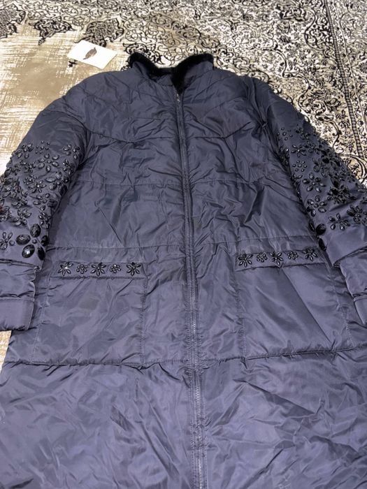 Куртка дутая темно синего цвета