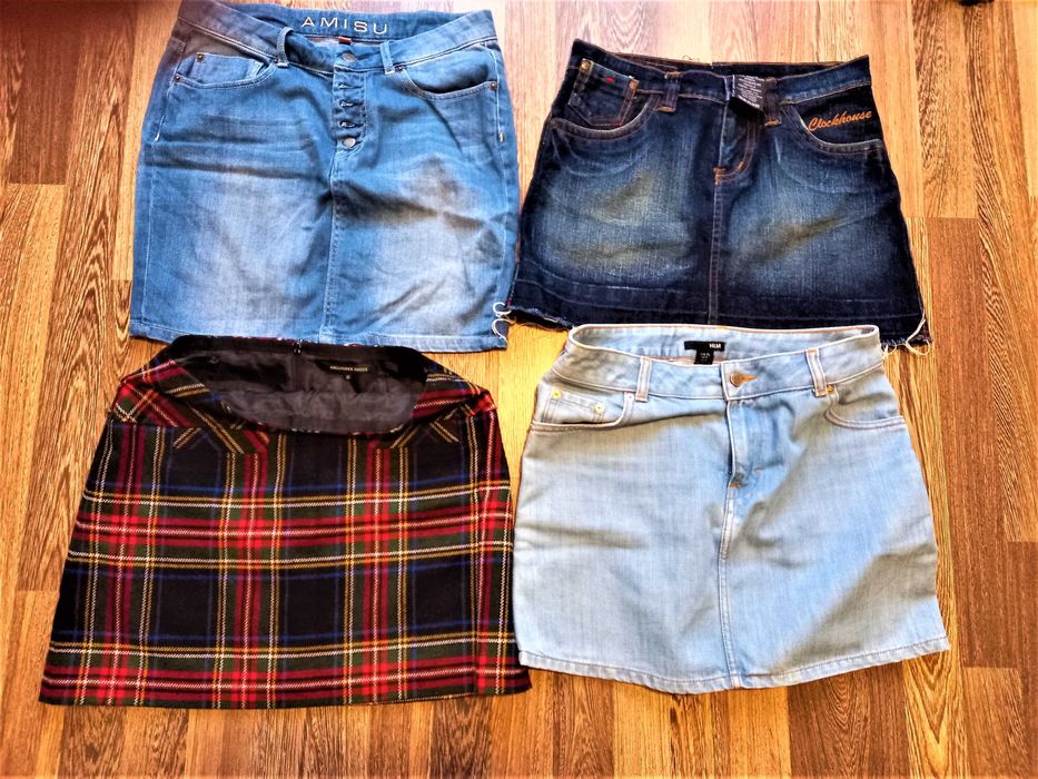 Fuste mini denim H&M