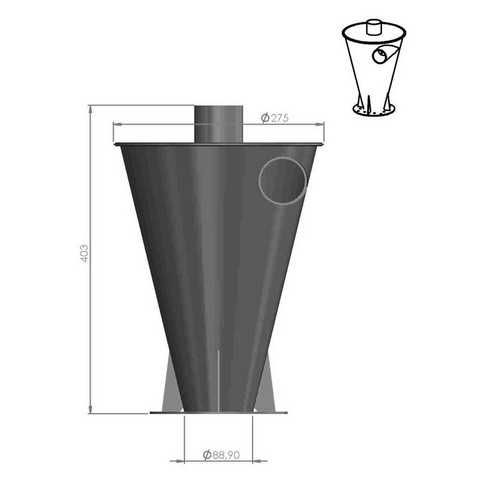 Ciclon separator, Colector de praf cu ciclon MVC 50