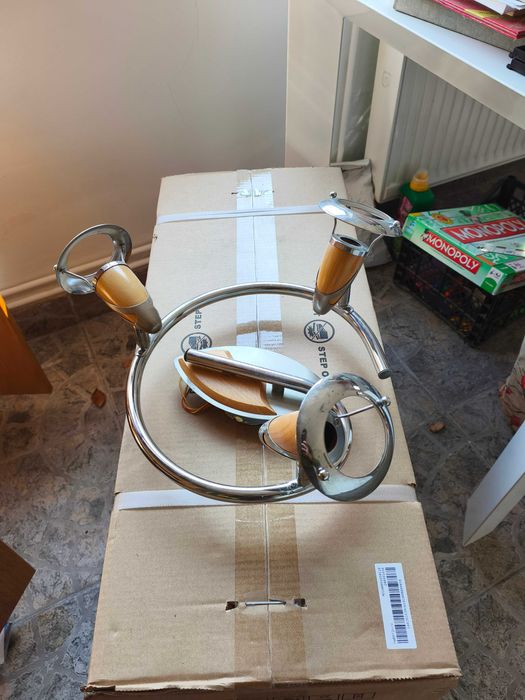 Aplica/ plafoniera de perete, 3 becuri, lemn/otel LED