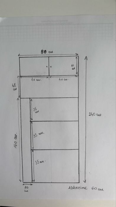 Dulap cu doua usi MDF