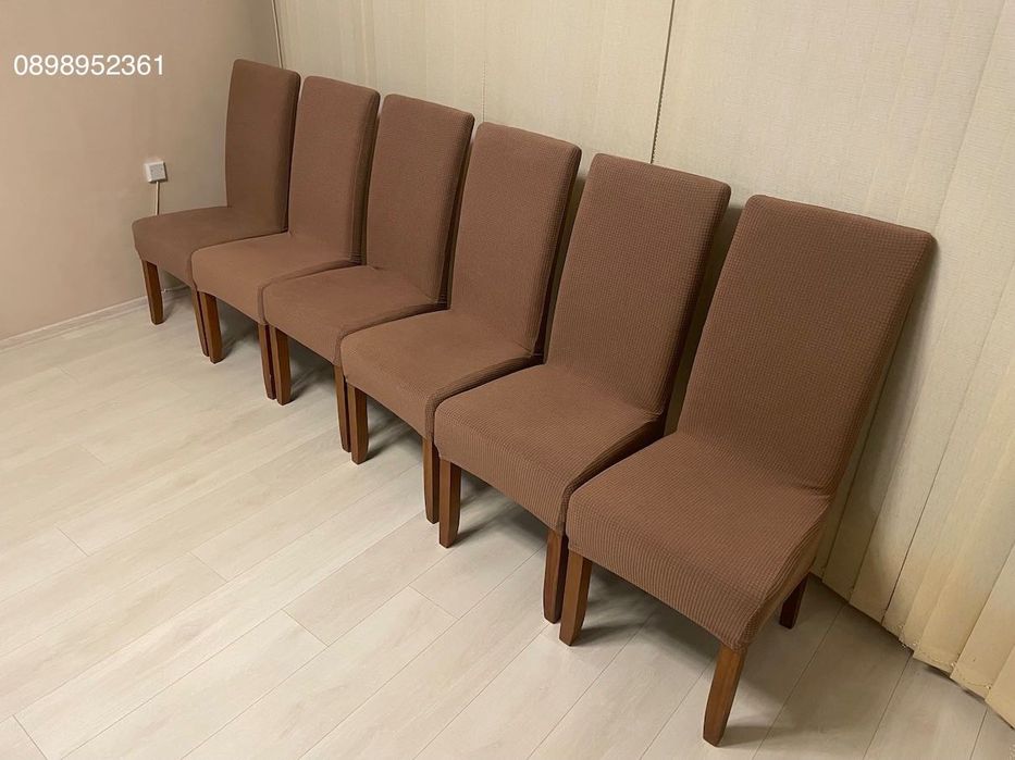 Холна (трапезна) маса + Трапезен (кухненски) Стол еко кожа 4 стола