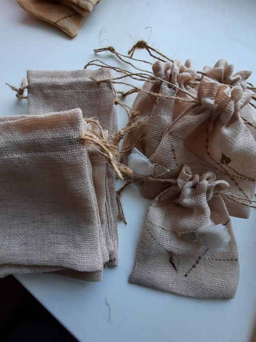 Мешочки подарочные. Лён 10*12см