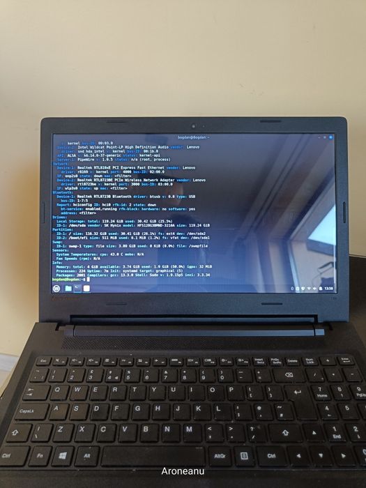 Laptop Lenovo Idea Pad 100-15BD model 80QQ