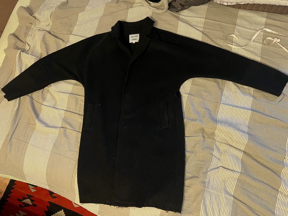Черно мъжко палто Jan Fox - S