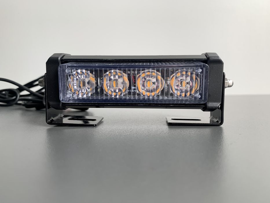 Stroboscoape auto 4 LED grila galben-galben/rosu-albastru