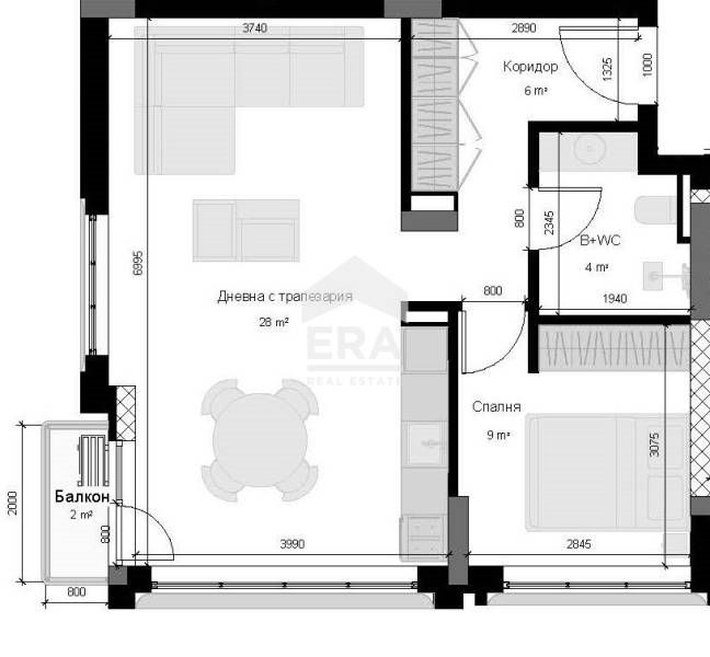 Двустаен апартамент в новострояща се сграда в историческия център на г