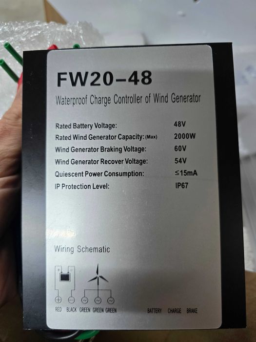 НОВ 48v 2000w / 2500w ветрогенератор вятърна турбина перка зелена енер