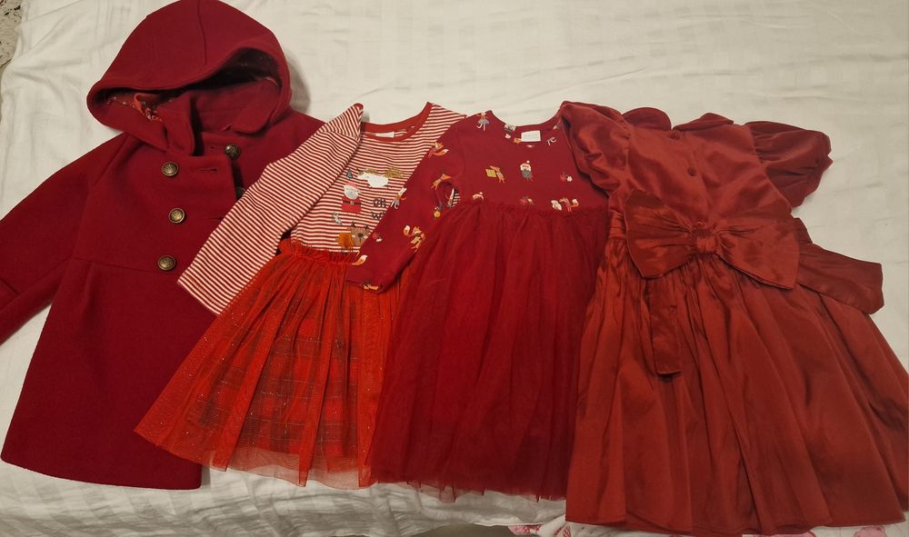 Pachet lot palton rochite  fetite Next