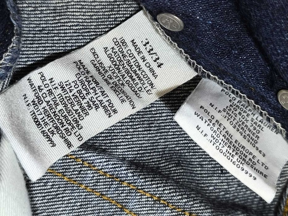 Ralph Lauren Denim & Supply Blugi Raw Denim Jeans Hedi Slimane Rick Owens 33x34