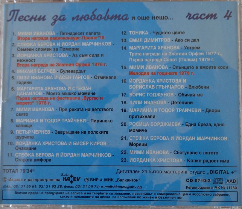 Оригинални CD с българска музика