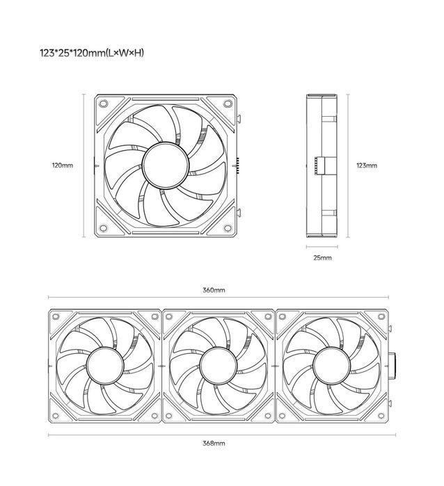 Корпусные вентиляторы Ocypus 120 мм