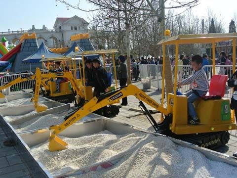 Детский аттракцион экскаватор, Экскаватор, аттракцион,машинка