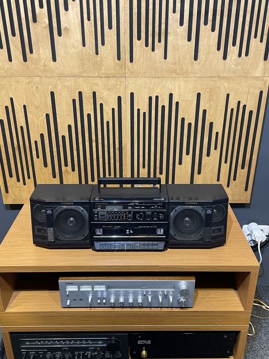Radio casetofon boombox fisher functional banda radio FM 64mhz-74mhz