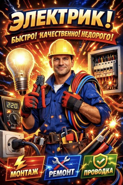 Электрик кругласуточно 24/7