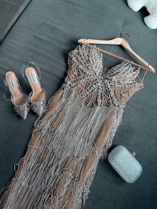 Официална рокля с камъни Blini